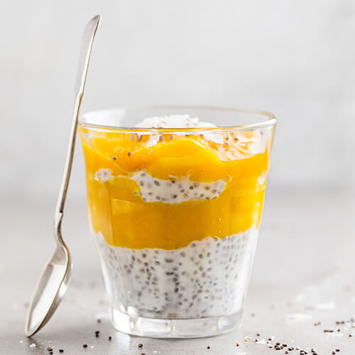 Overnight de chia com manga