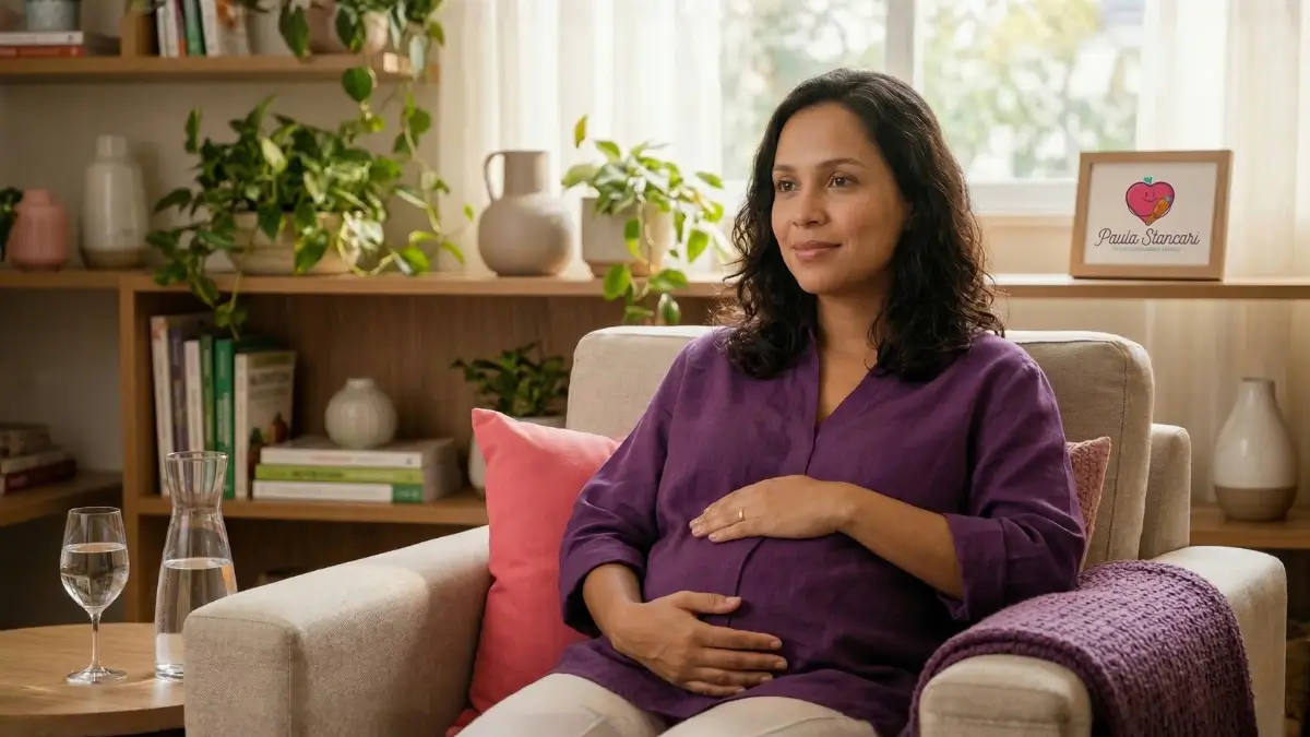 Gestante em consulta nutricional após uso do Mounjaro